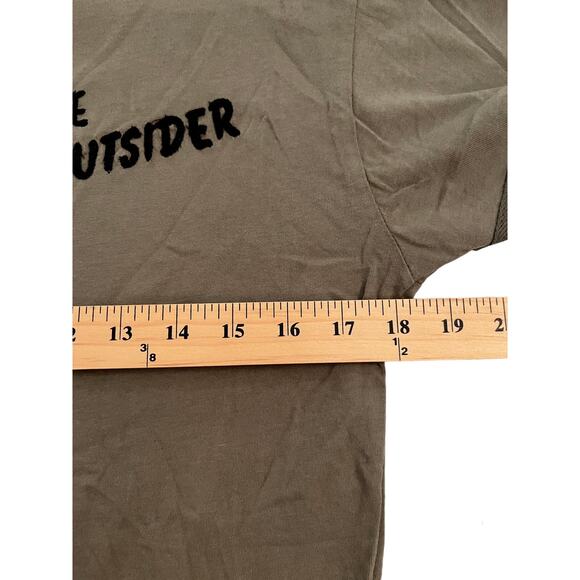 Free People X Sandrine Rose The Vintage Crew Olive Drab The Outsider TShirt Sz M - Picture 7 of 14